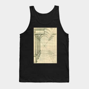 Vintage Architecture, Arches and Columns Perspective by Henricus Hondius Tank Top